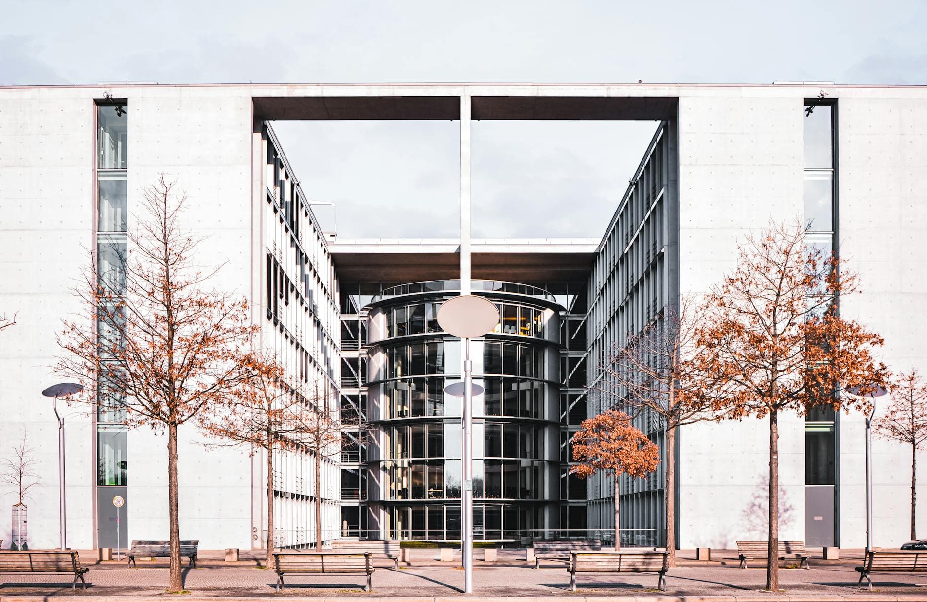 Explore the modern facade of Paul Loebe House with its striking architectural design in Berlin.