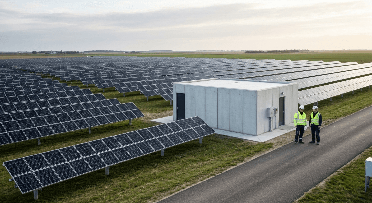 Solcelleanlæg og tekniske installationer i den nye energipark i Jammerbugt Kommune