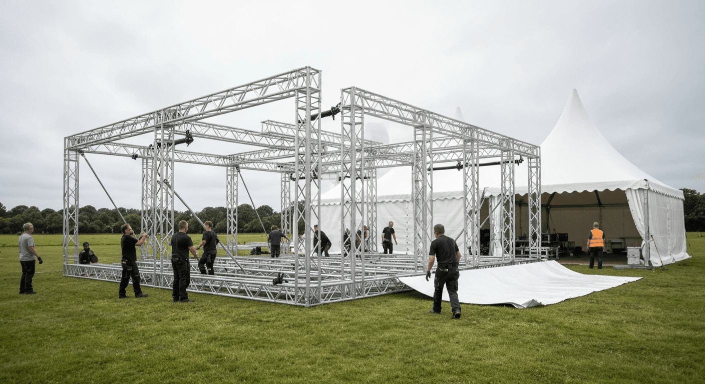 Store telte og scener til udendørsarrangementer får enklere regler i år