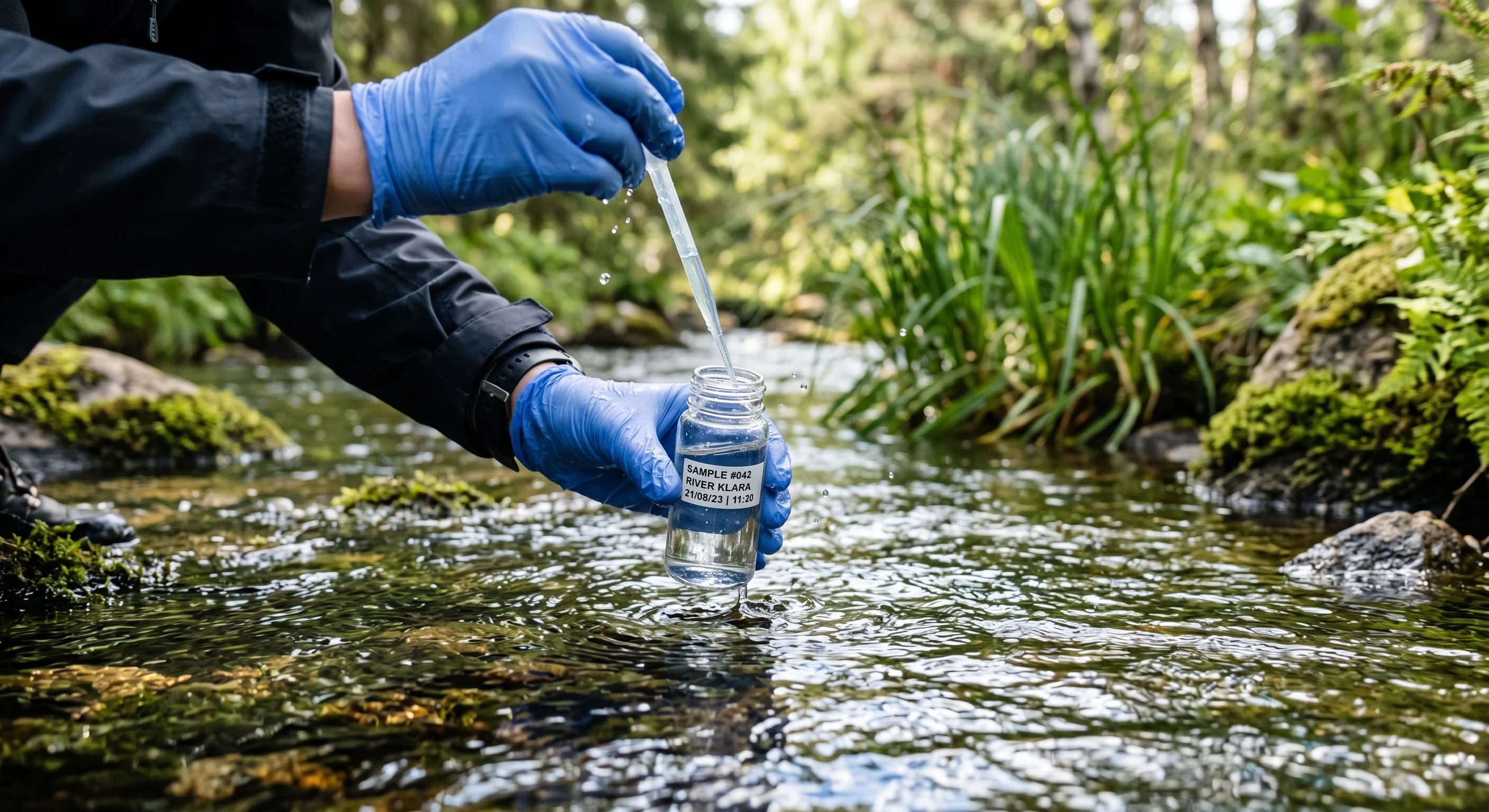 Rent vand i et glas, der symboliserer beskyttelse af grundvandet.