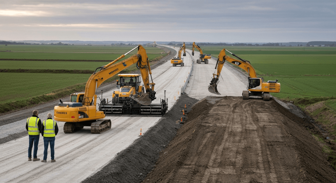 Større anlægsarbejder på danske motorveje med fokus på effektiv infrastrukturudvikling