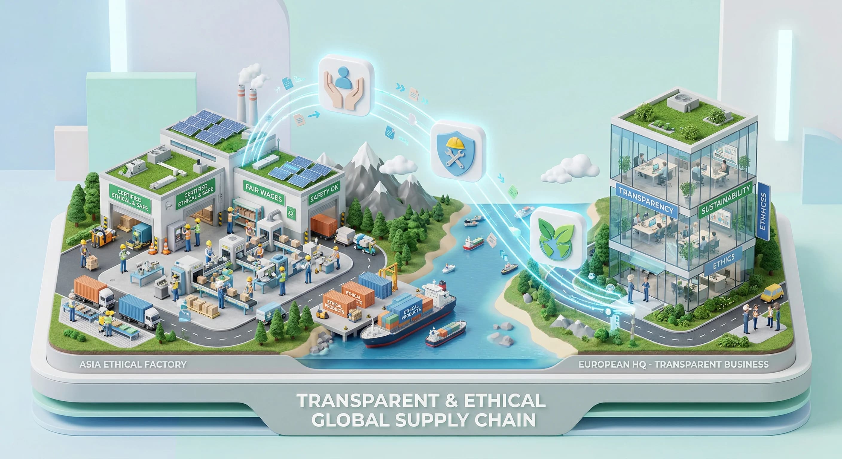Laotiske virksomhedsrepræsentanter diskuterer internationale arbejdsstandarder og compliance.