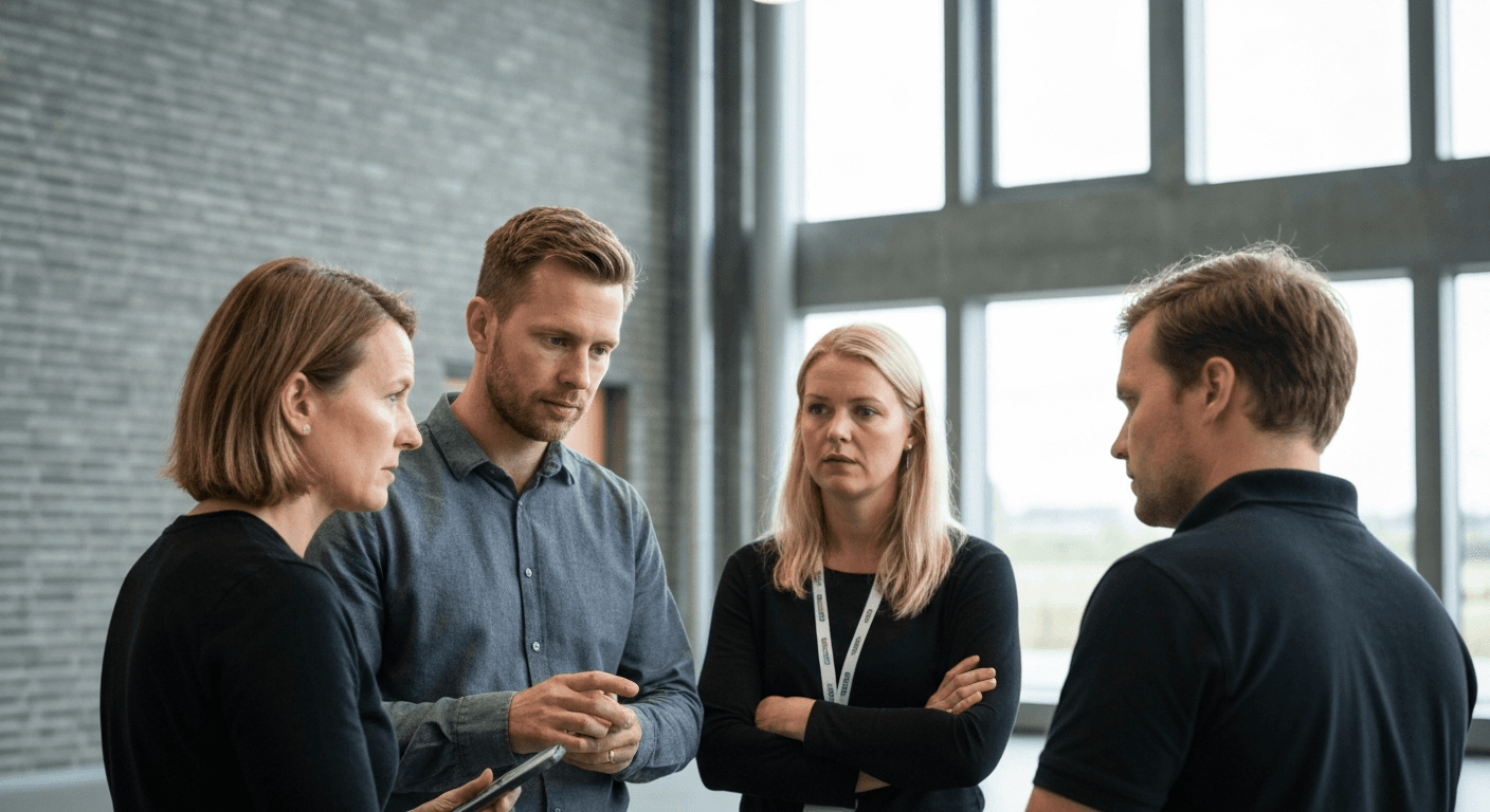 Pædagogisk personale arbejder med unge på en institution.