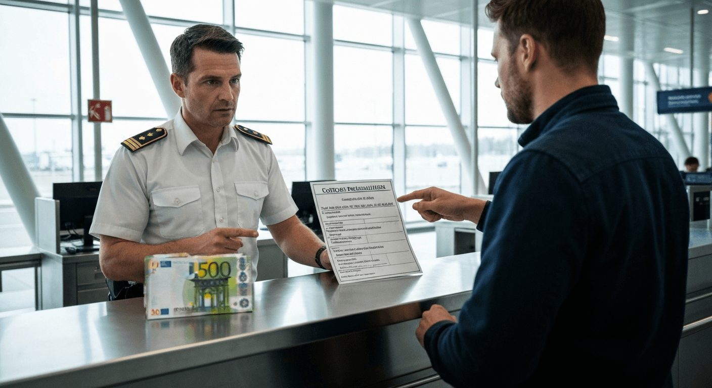 Toldstyrelsen øger kontrollen med rejsende der medbringer store kontantbeløb.