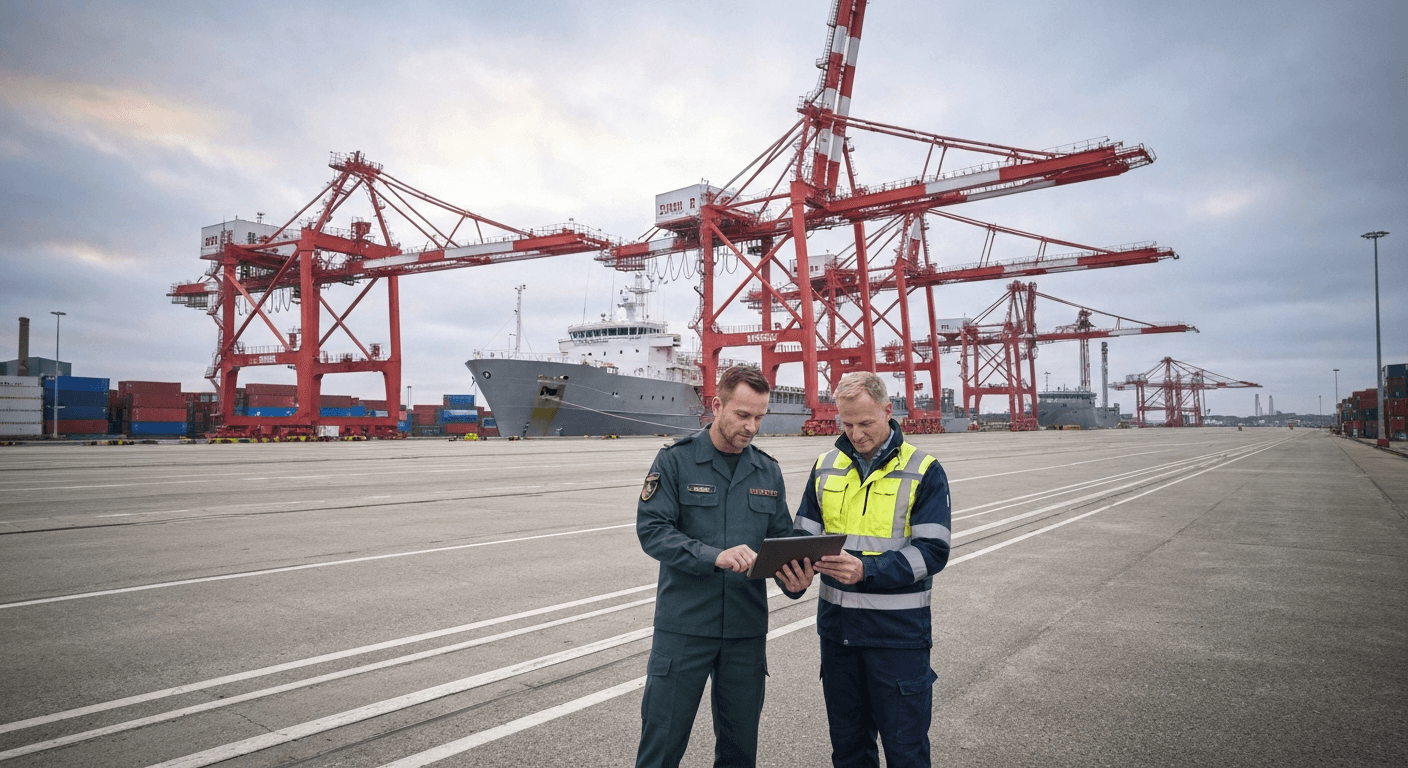 Militært skib i dansk havn illustrerer det styrkede samarbejde