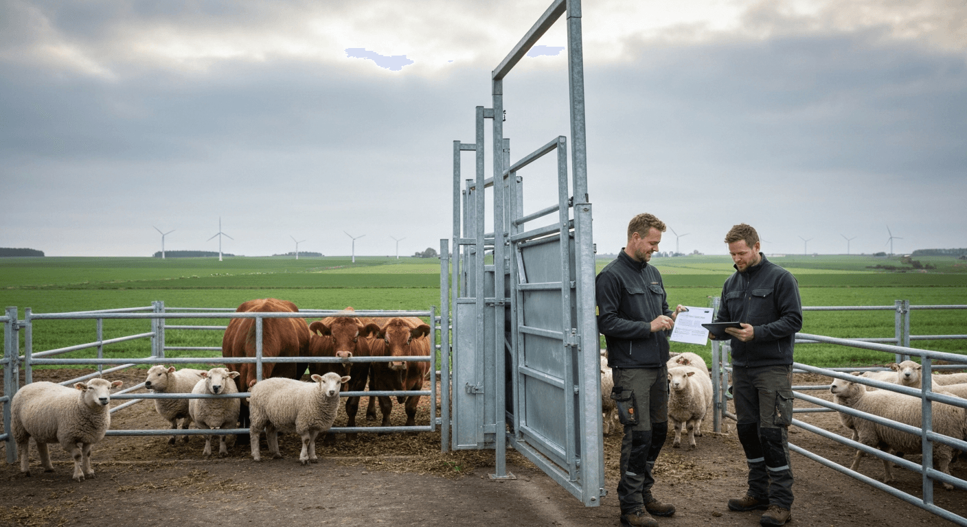 Køer og får på en mark omfattes af de nye regler for dyretransport