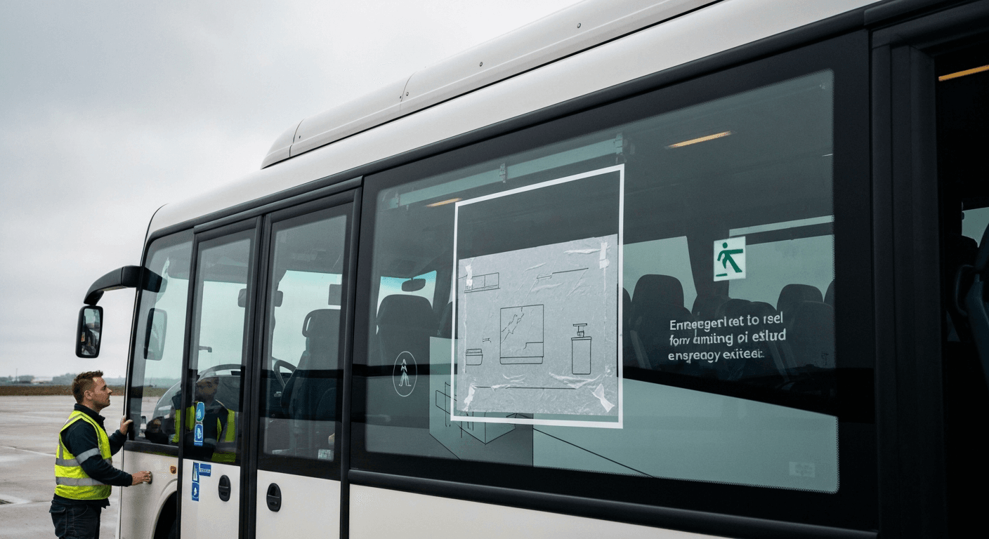 Nye regler giver busselskaber mulighed for reklamefilm på nødudgangsvinduer