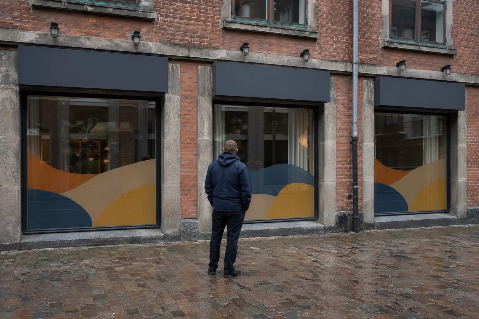 Hotelbygning i Aalborg med omstridt facadeskilt og vinduesfolie