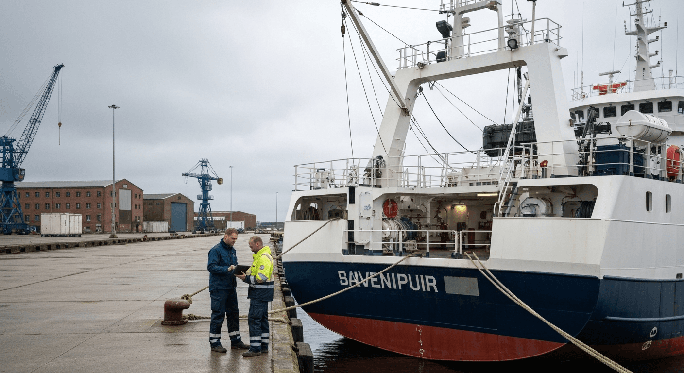 Fiskerikutter på havet der er omfattet af de nye afgiftsregler