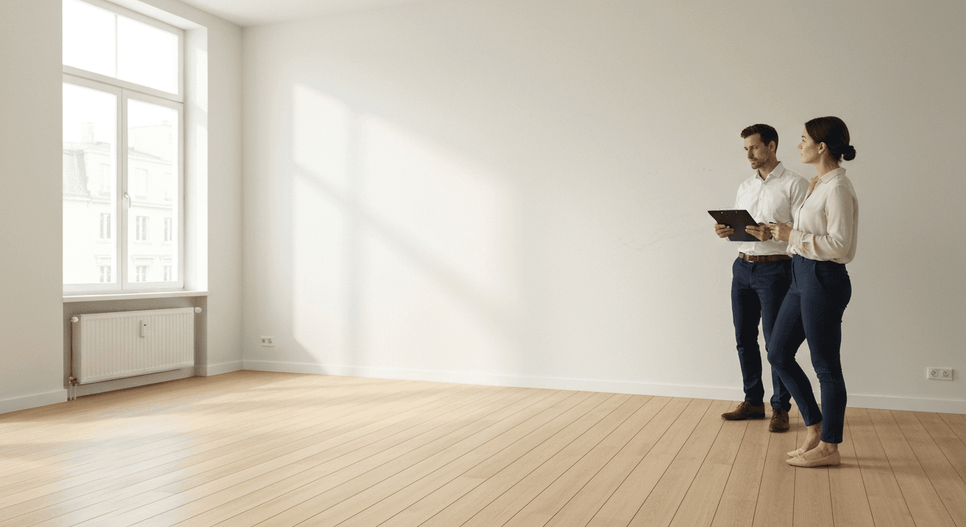 Udlejer og lejer gennemgår lejligheden sammen ved indflytning for at sikre dokumentation