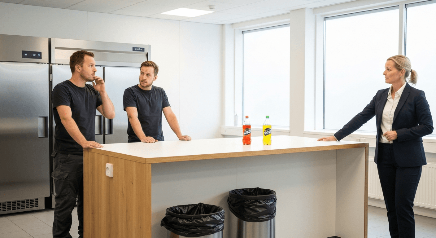 En dommerhammer ligger på et skrivebord med juridiske dokumenter i baggrunden.