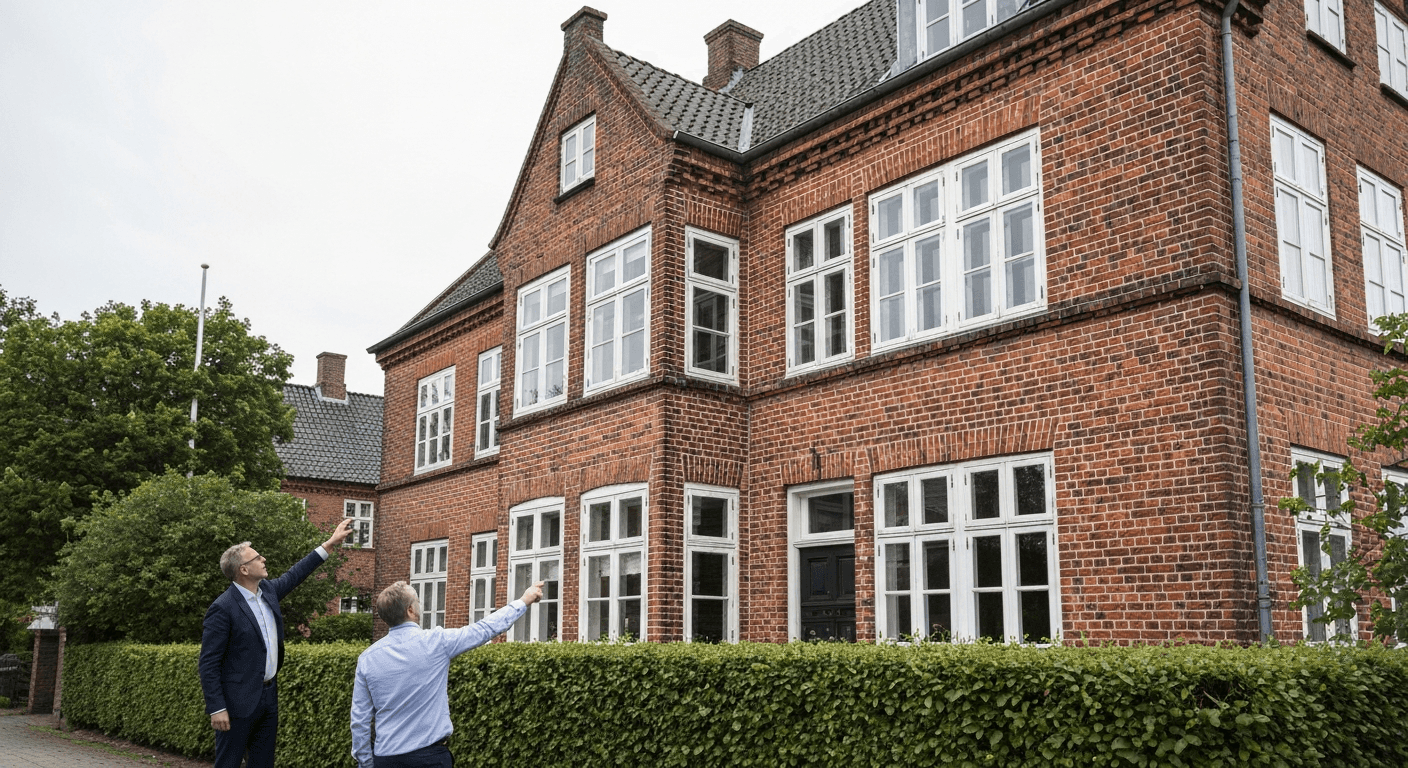 En ældre murermestervilla der er genstand for familieoverdragelse